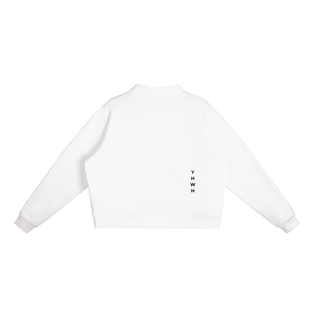 Womens Essential Fleece Mock-Neck Crew Sweatshirt